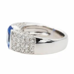 Bague Or blanc Saphir