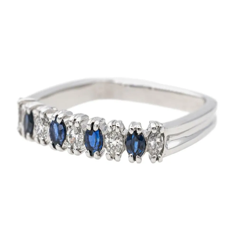 Bague Or blanc Saphir