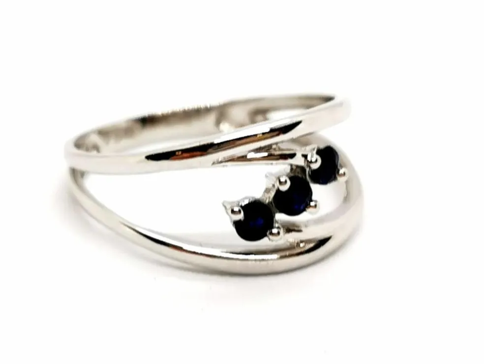 Bague Or blanc Saphir