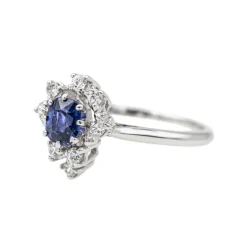 Bague Or blanc Saphir