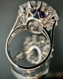 Bague or blanc Saphir