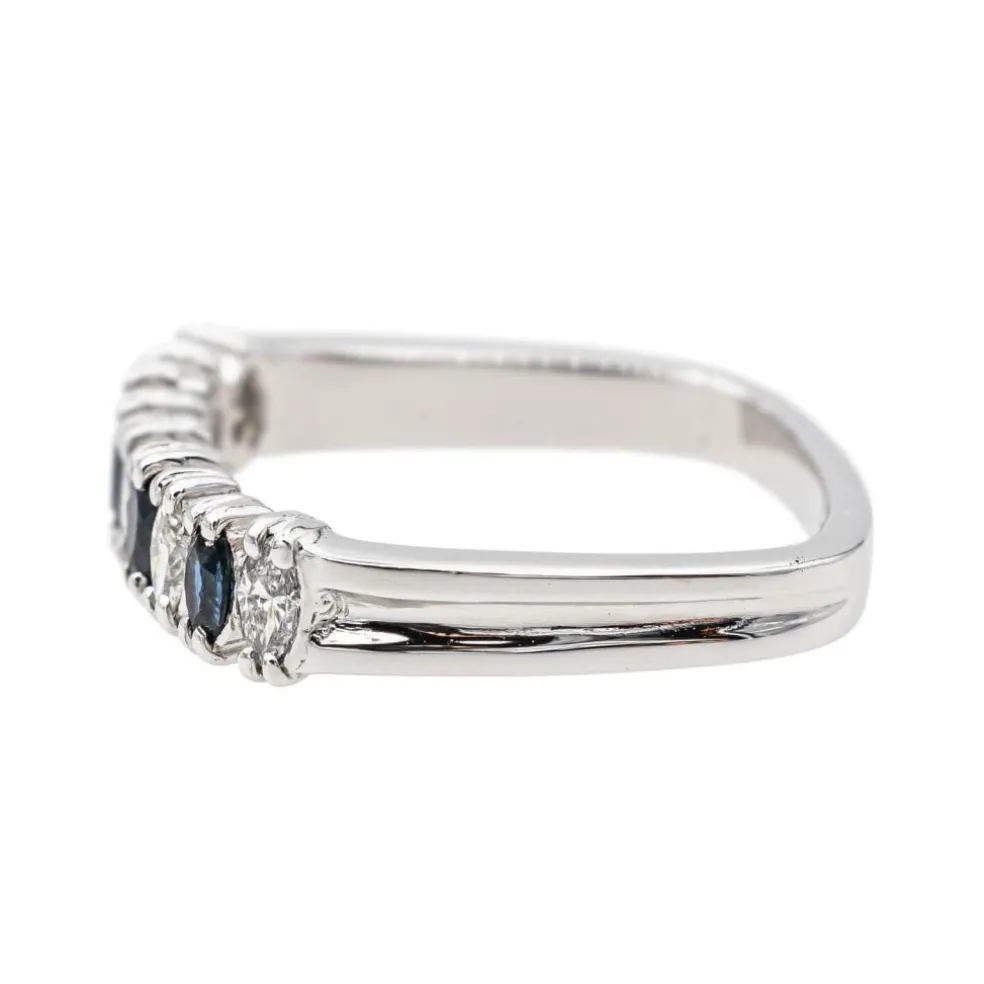Bague Or blanc Saphir
