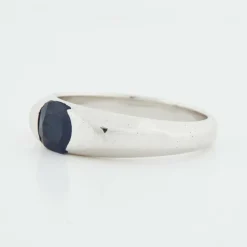 Bague Or Blanc Saphir