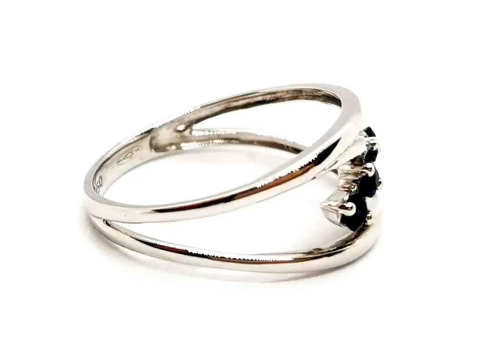 Bague Or blanc Saphir