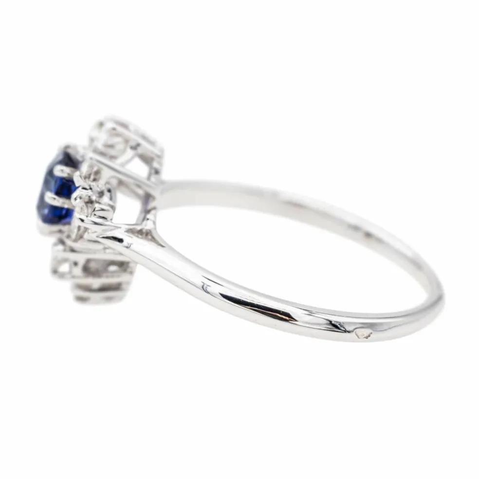 Bague Or blanc Saphir