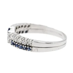 Bague Or blanc Saphir