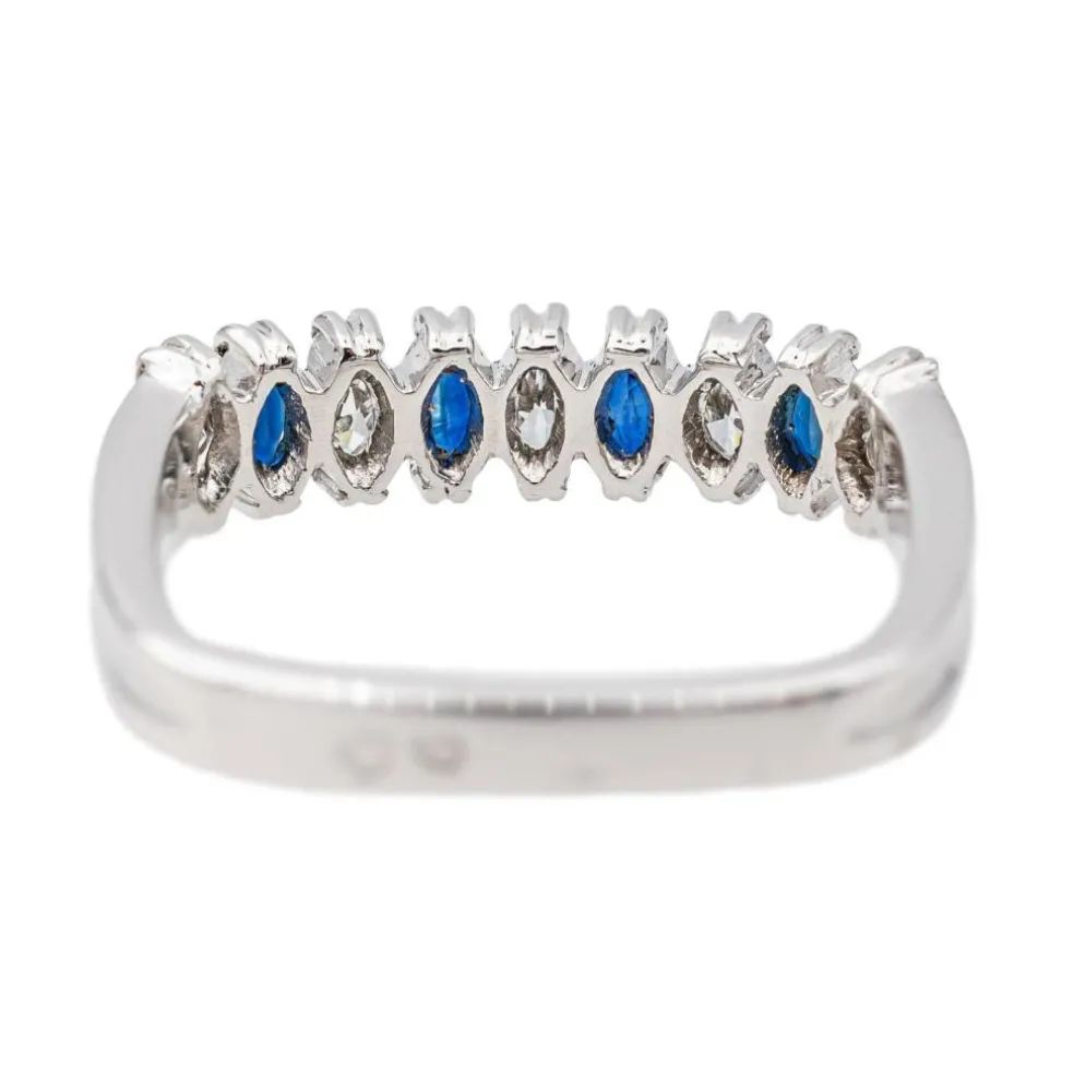 Bague Or blanc Saphir