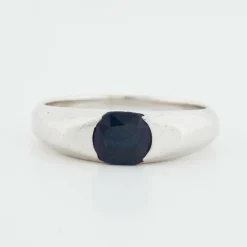 Bague Or Blanc Saphir