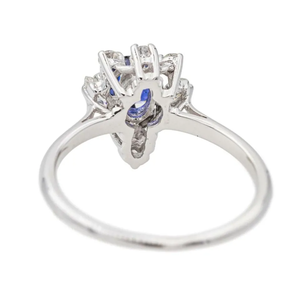 Bague Or blanc Saphir