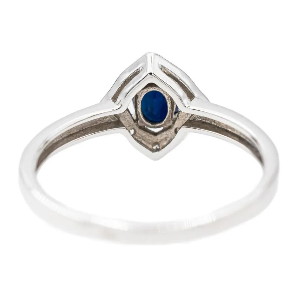 Bague Or blanc Saphir