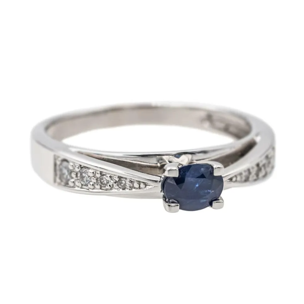 Bague Or blanc Saphir
