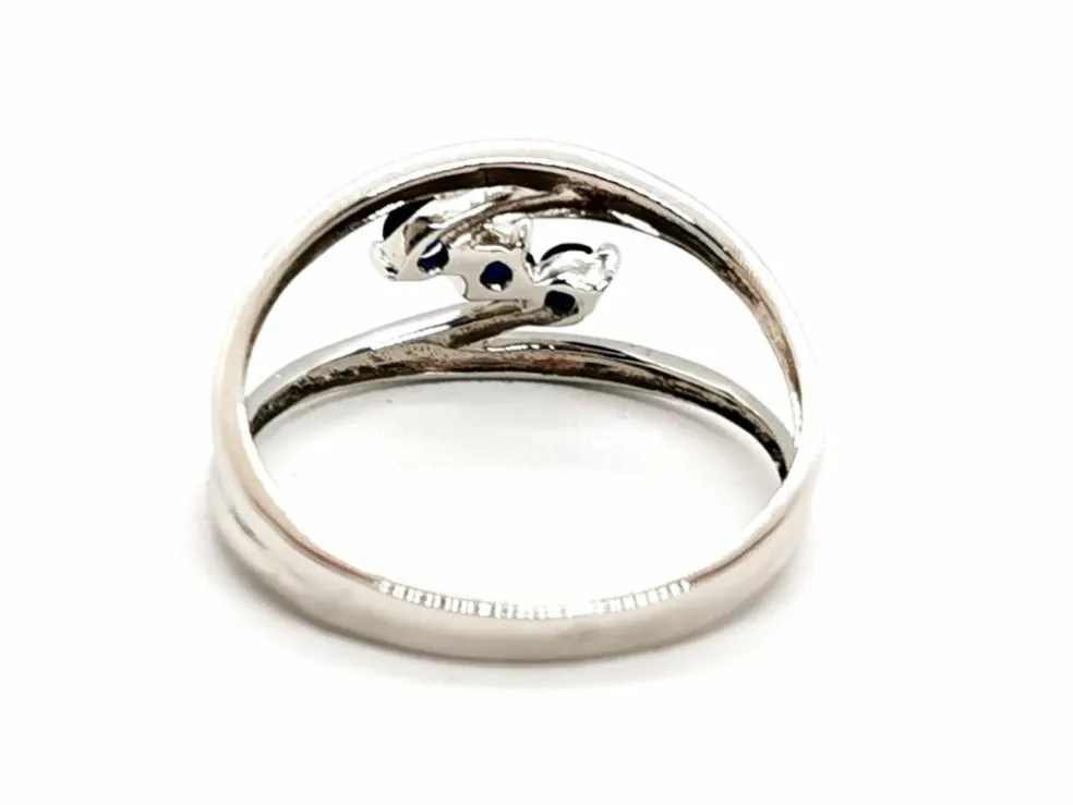 Bague Or blanc Saphir