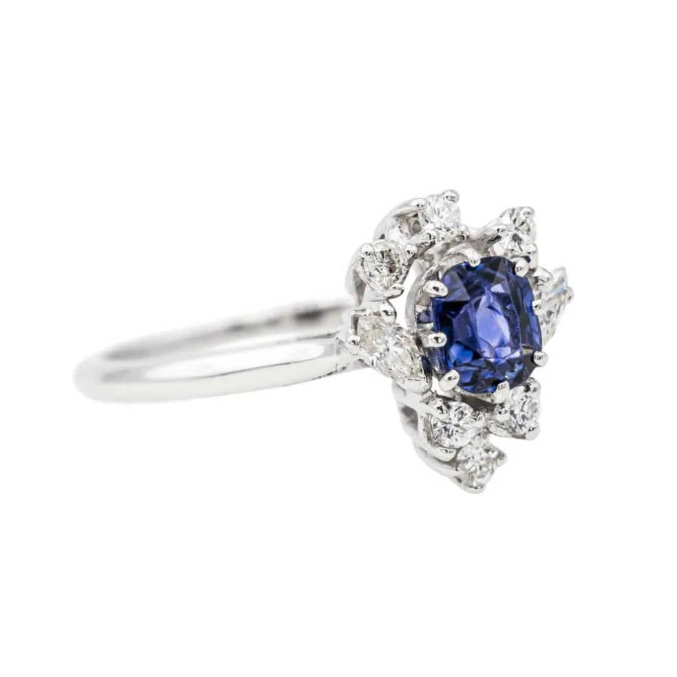 Bague Or blanc Saphir