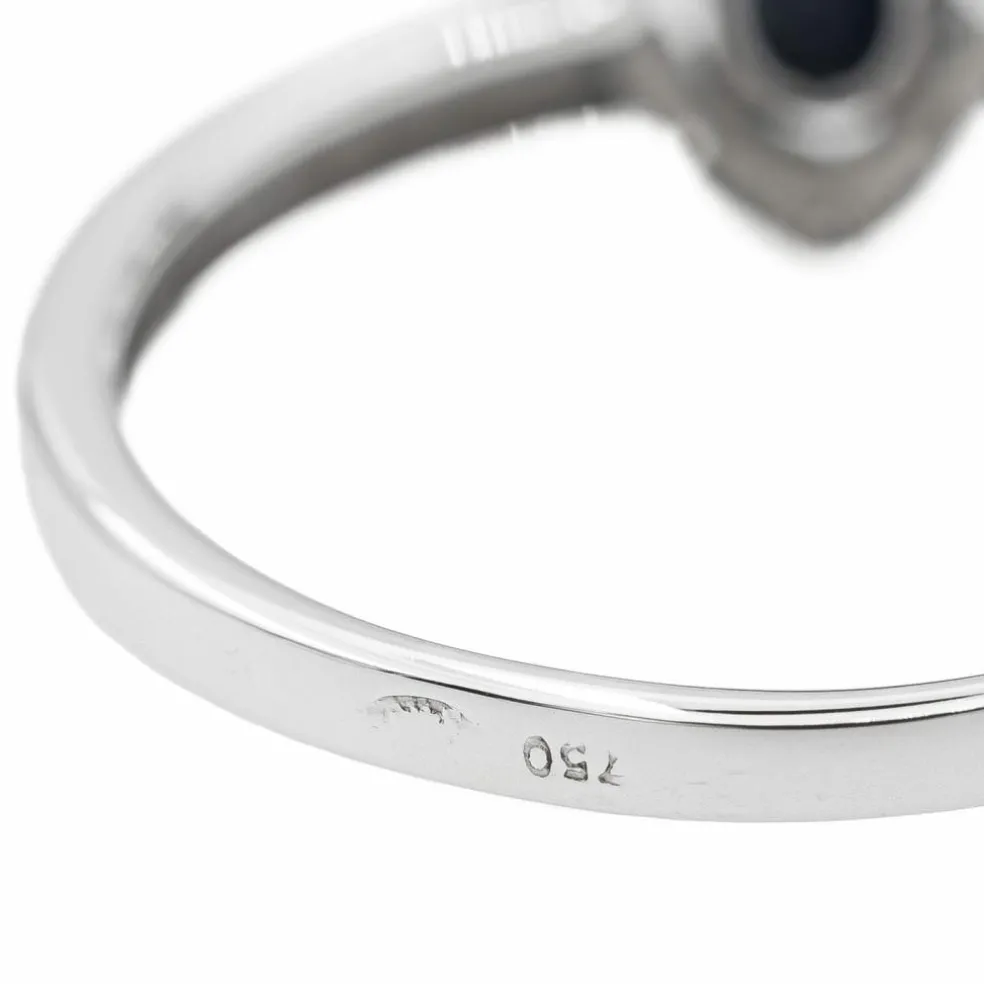 Bague Or blanc Saphir