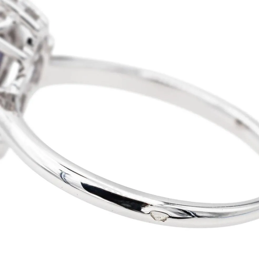 Bague Or blanc Saphir