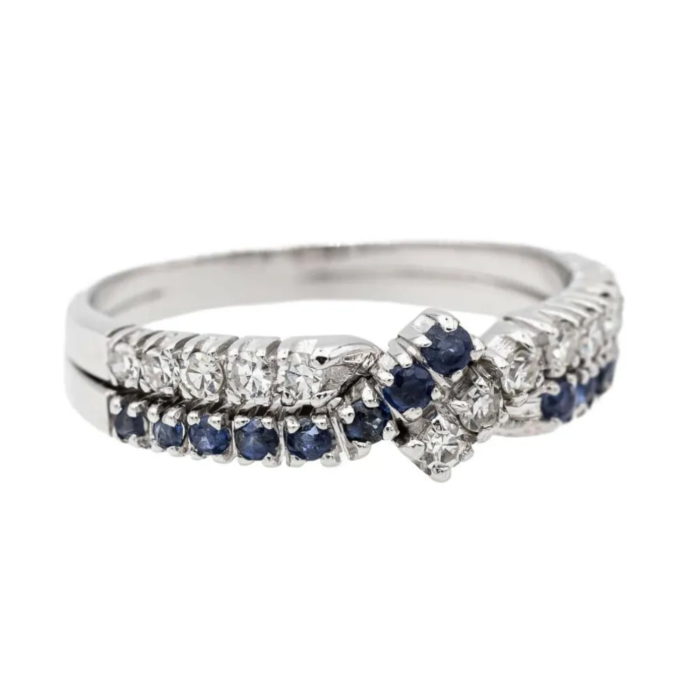 Bague Or blanc Saphir
