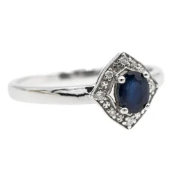 Bague Or blanc Saphir