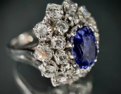 Bague or blanc Saphir