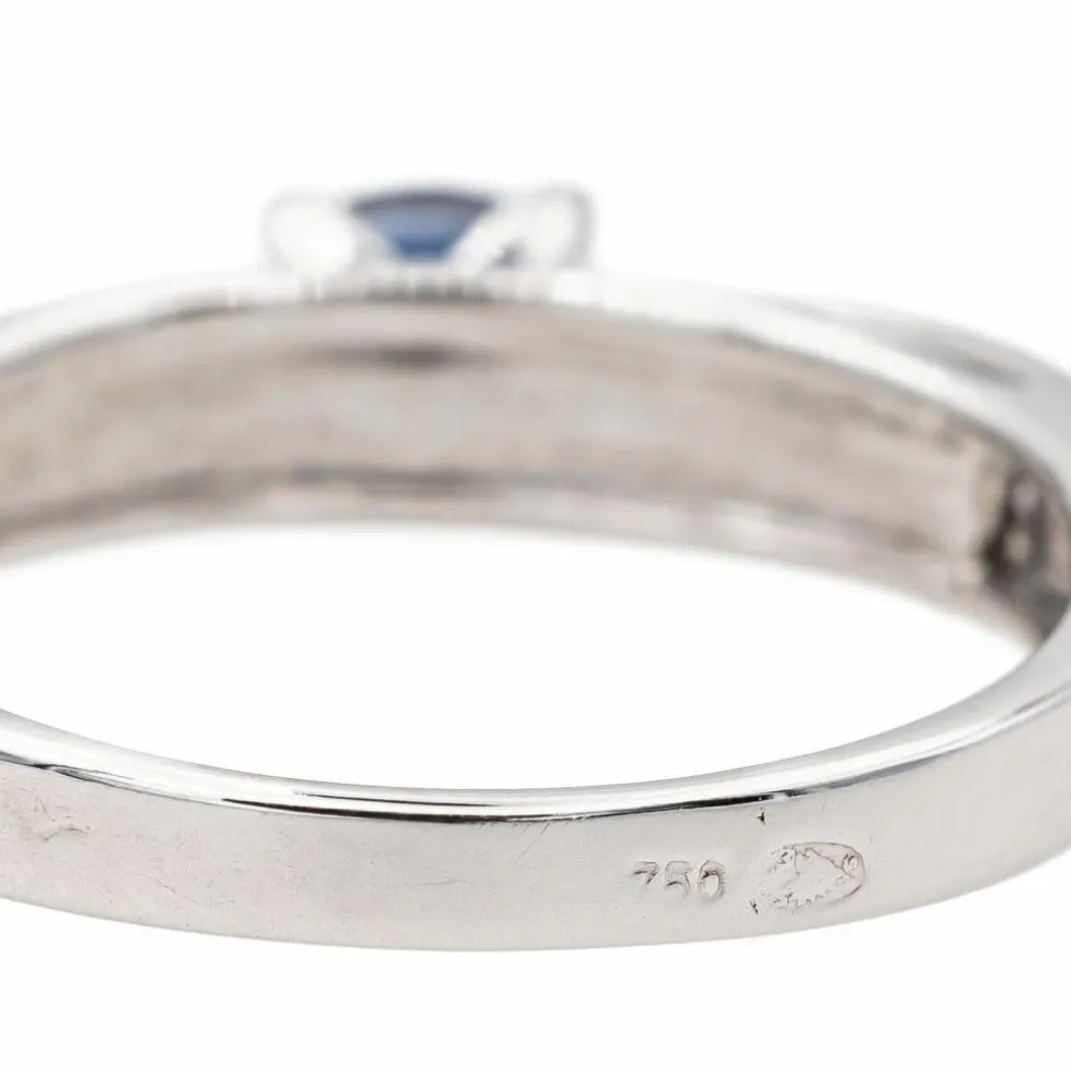 Bague Or blanc Saphir