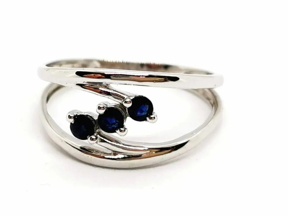 Bague Or blanc Saphir