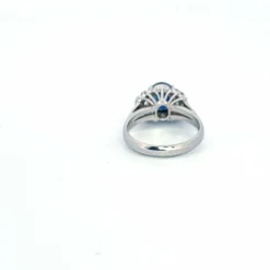 Bague Or Blanc Saphir Diamants