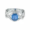 BAGUE OR BLANC SAPHIR ET DIAMANTS