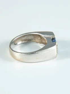 Bague or blanc Saphir et Diamants