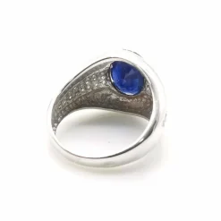 Bague or blanc saphir et diamants