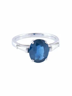 Bague Or Blanc Saphir Thaïlande Diamants