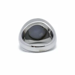 Bague or blanc, saphir étoilé