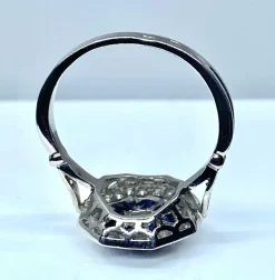 Bague Or blanc Saphirs et Diamants