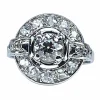 Bague or blanc sertie de diamants, époque 1900/1930
