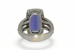 Bague Or blanc Tanzanite Diamants