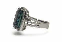 Bague Or blanc Tanzanite Diamants