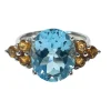 Bague Or blanc Topaze Citrine