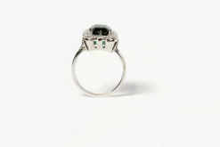Bague Or blanc Tourmaline Diamants