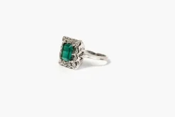 Bague Or blanc Tourmaline Diamants