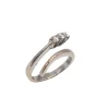 Bague or blanc trilogie diamants