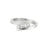 Bague or blanc trilogie diamants
