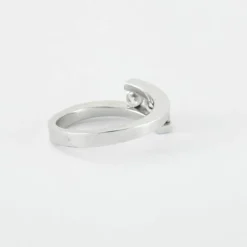 Bague or blanc trilogie diamants