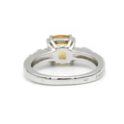 Bague or diamants citrine