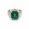 Bague Or Diamants Emeraude