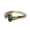 Bague Or Diamants et Emeraudes