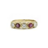 Bague or, diamants et rubis