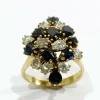 Bague Or Diamants Et Saphirs