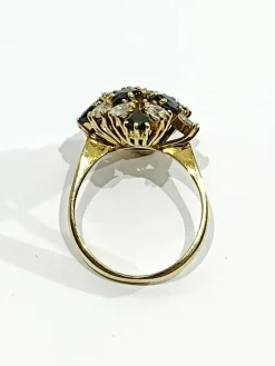 Bague Or Diamants Et Saphirs