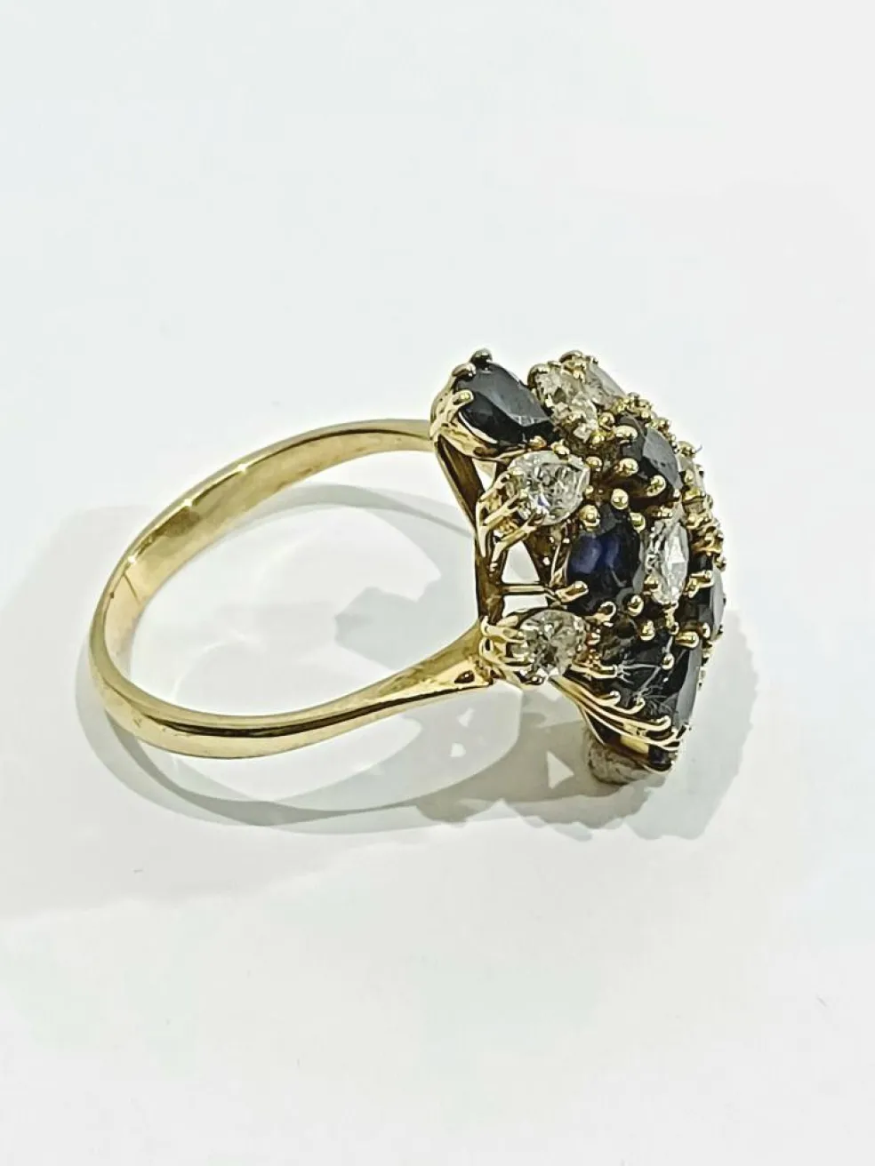 Bague Or Diamants Et Saphirs
