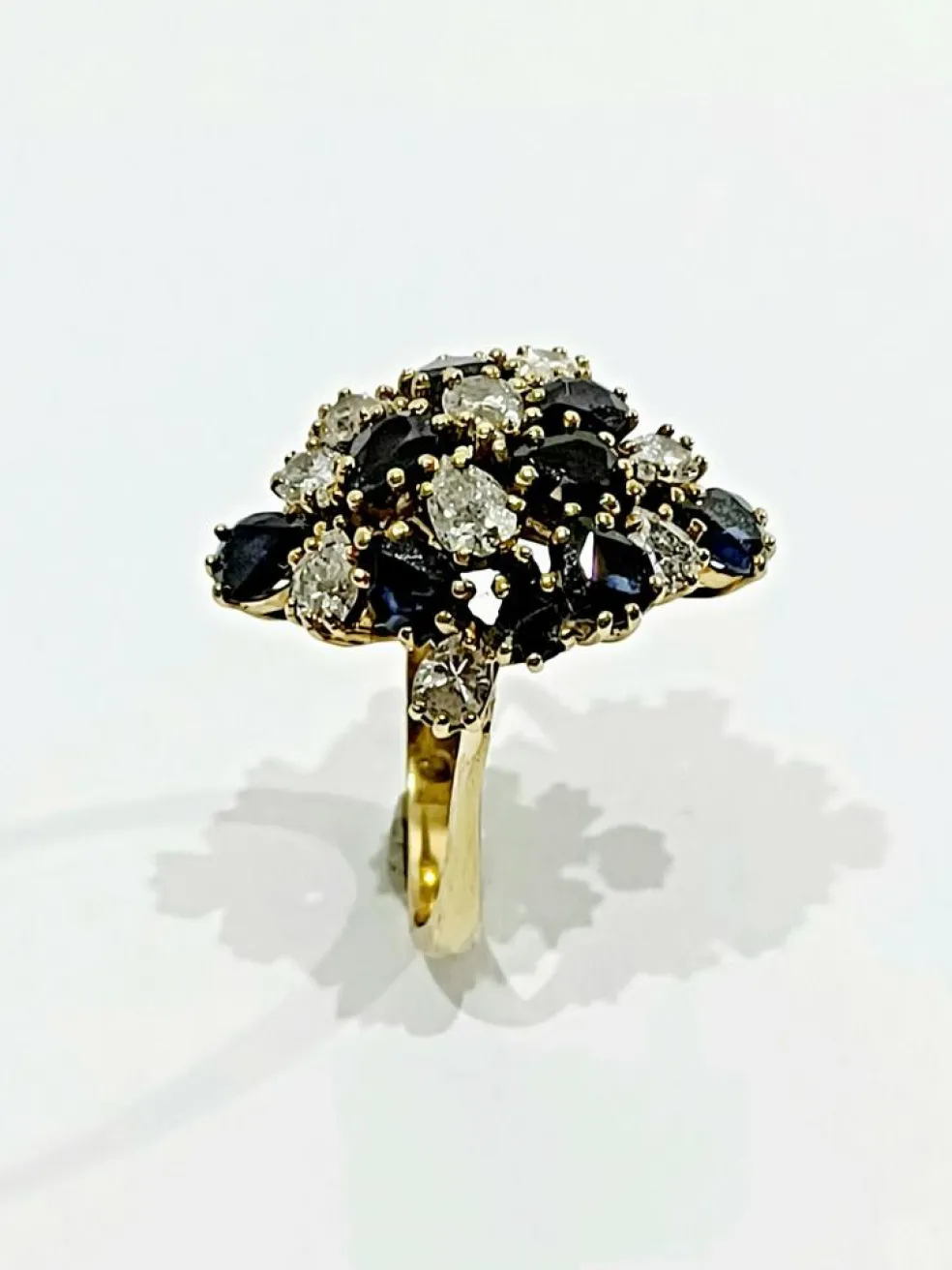Bague Or Diamants Et Saphirs