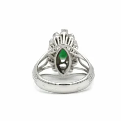 Bague or diamants émeraude
