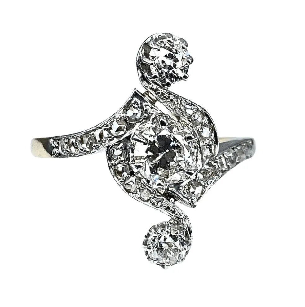 Bague Or Diamants époque 1900